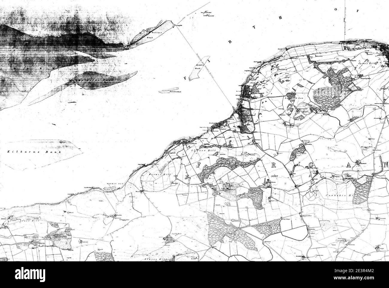 Map of Fifeshire Sheet 002, Ordnance Survey, 1855-1857 Stock Photo - Alamy