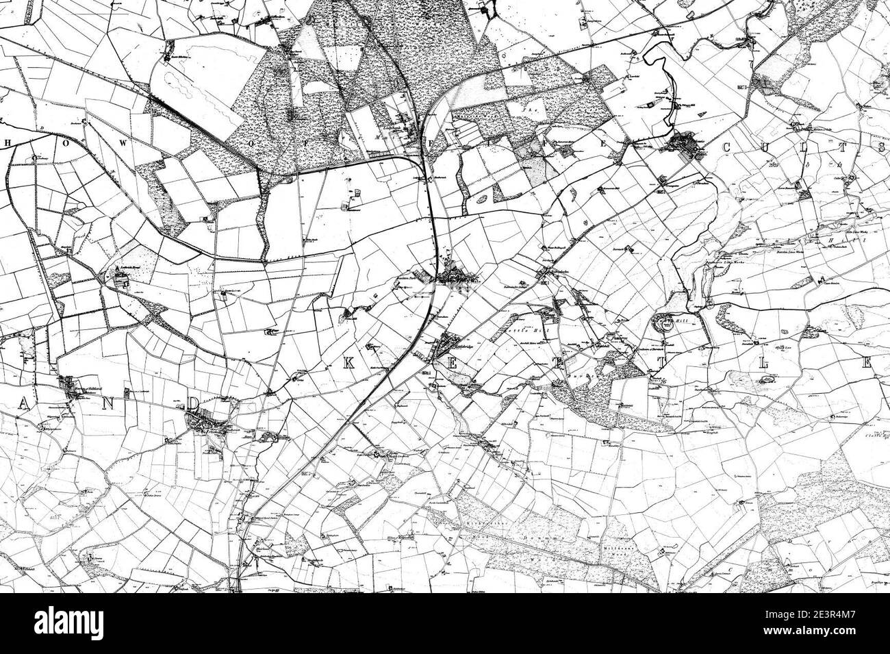 Map of Fifeshire Sheet 017, Ordnance Survey, 18551857 Stock Photo Alamy