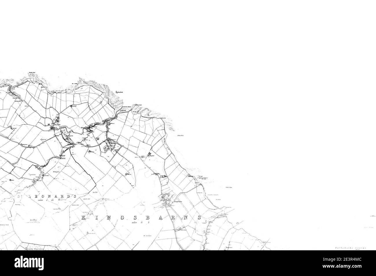 Map of Fifeshire Sheet 013, Ordnance Survey, 18551857 Stock Photo Alamy