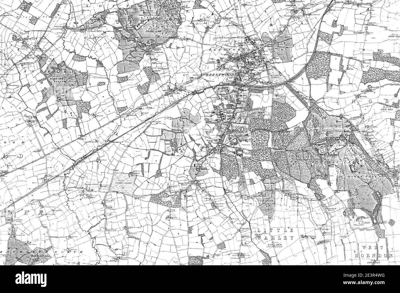 Map of Essex Sheet 067, Ordnance Survey, 1872-1890 Stock Photo - Alamy