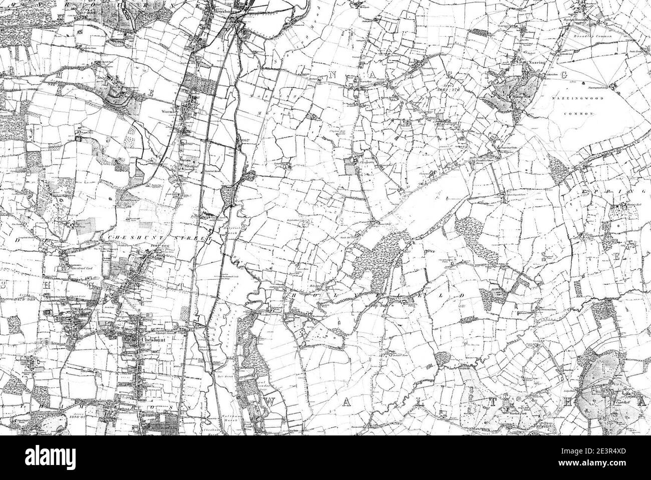 Map of Essex Sheet 049, Ordnance Survey, 18721890 Stock Photo Alamy