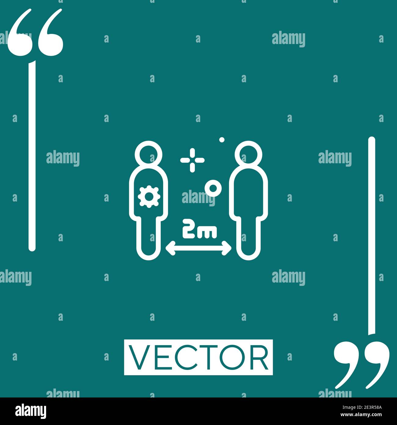 keep distance vector icon Linear icon. Editable stroke line Stock ...