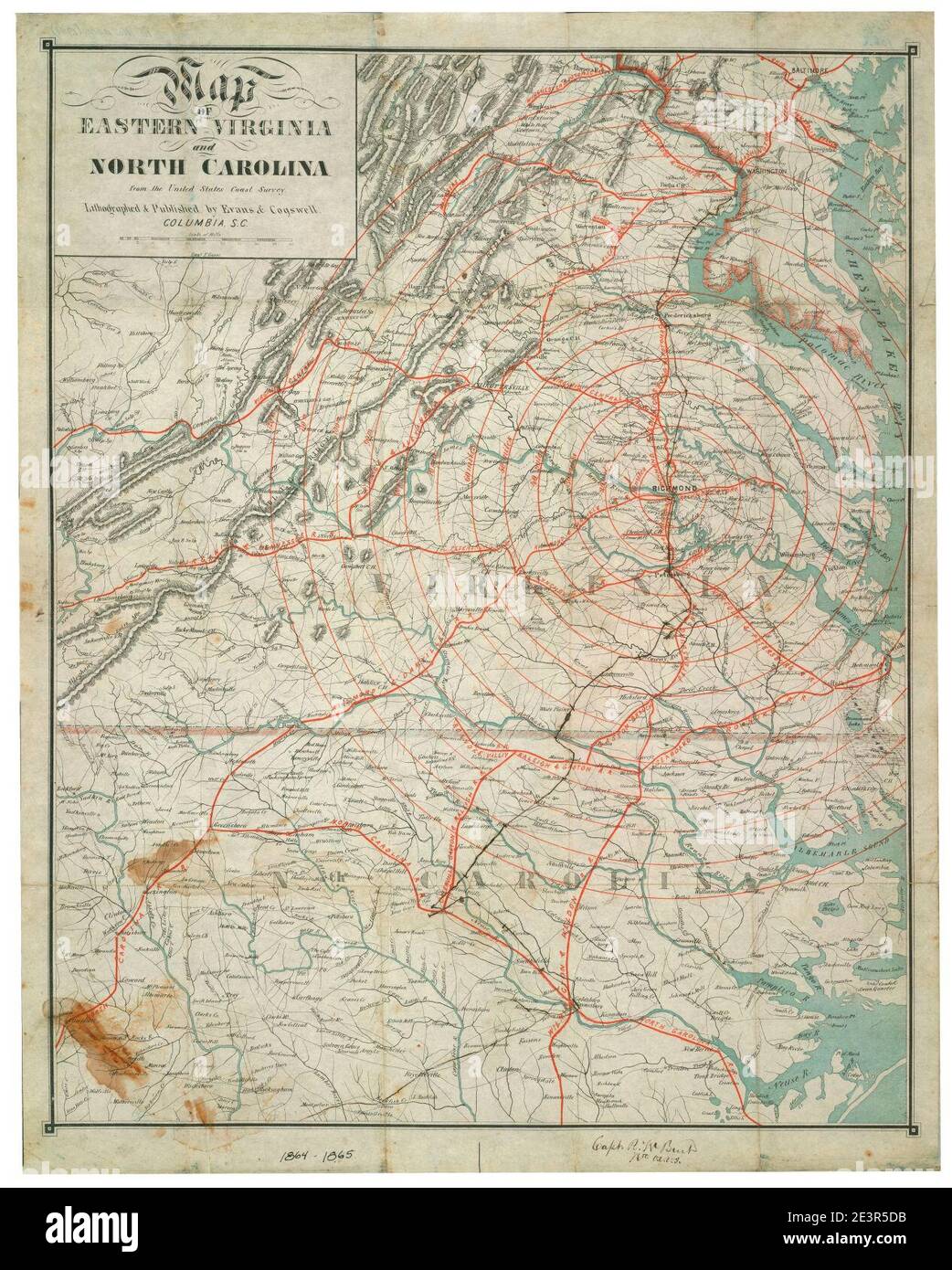 North Carolina Virginia Border Map Map Of Eastern Virginia And North Carolina From The United States Coast  Survey Stock Photo - Alamy