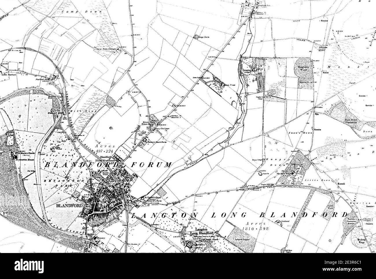 Ordnance Survey Map Dorset Map Of Dorset Os Map Name 024-Ne, Ordnance Survey, 1888-1892 Stock Photo -  Alamy