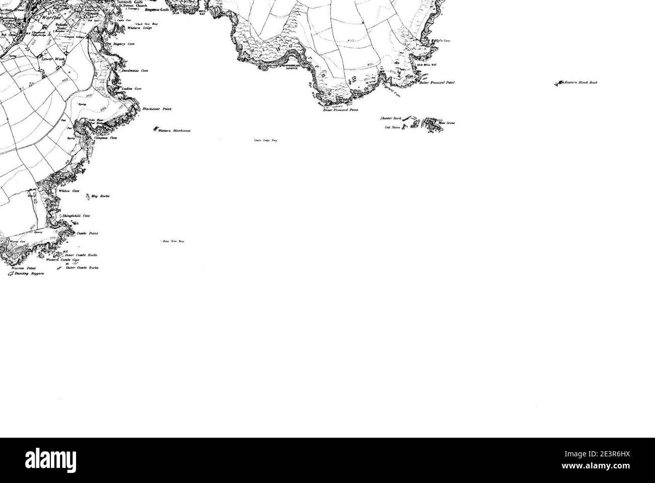 Map of Devon OS Map name 134-NW, Ordnance Survey, 1862-1898. Stock Photo