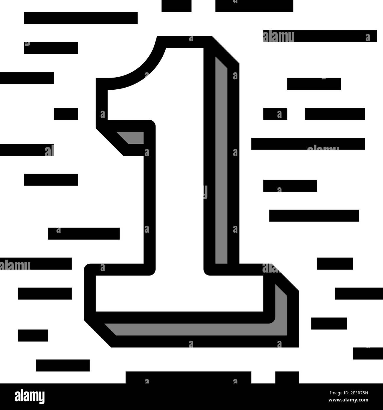 first number color icon vector illustration Stock Vector