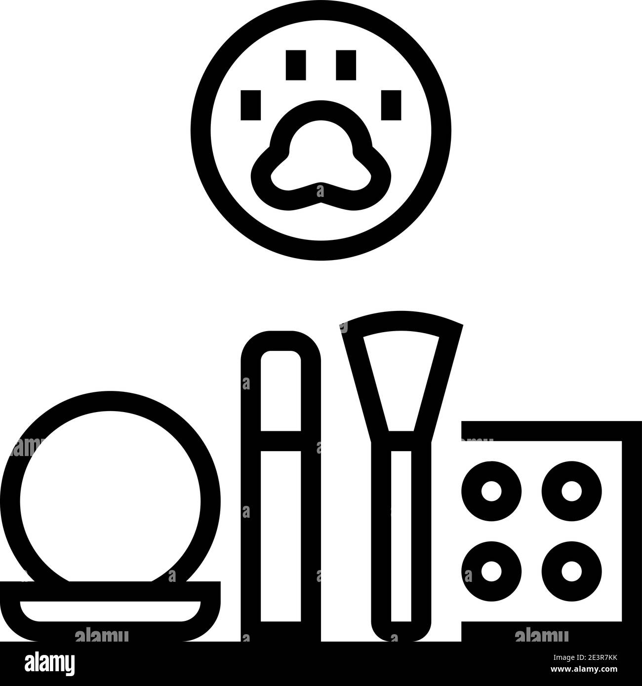 cosmetics test on animal line icon vector illustration Stock Vector ...