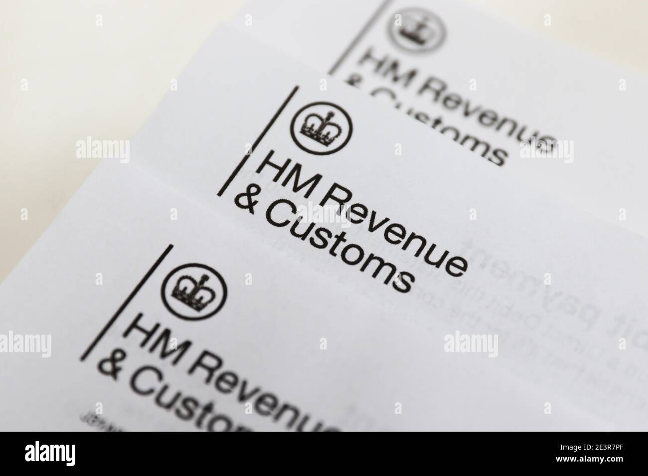 HMRC HM Revenue & Customs Self Assessment Statement  Picture by Antony Thompson - Thousand Word Media, NO SALES, NO SYNDICATION. Contact for more info Stock Photo