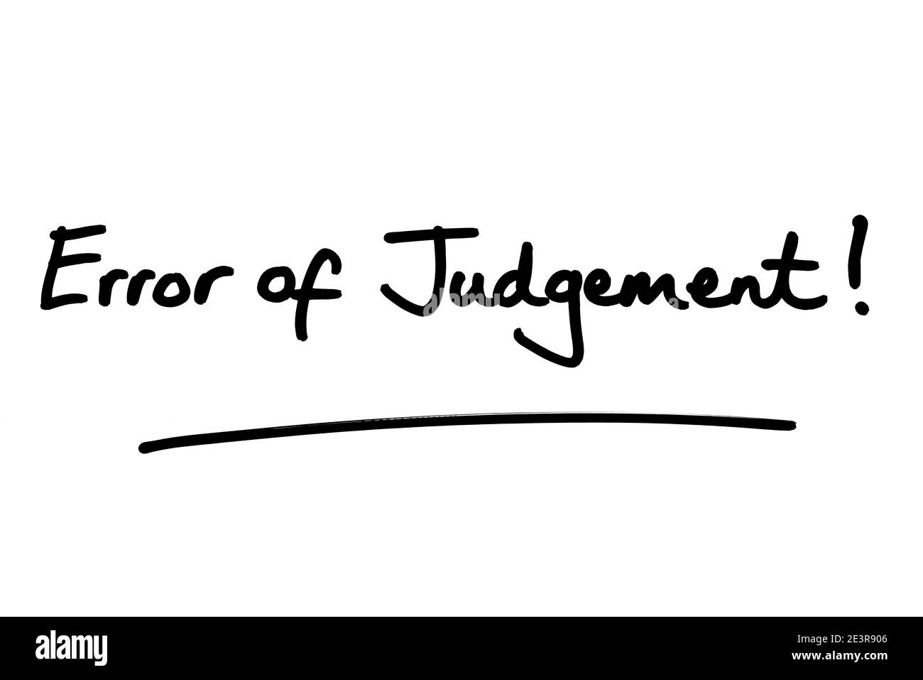 Error judgement Cut Out Stock Images & Pictures - Alamy