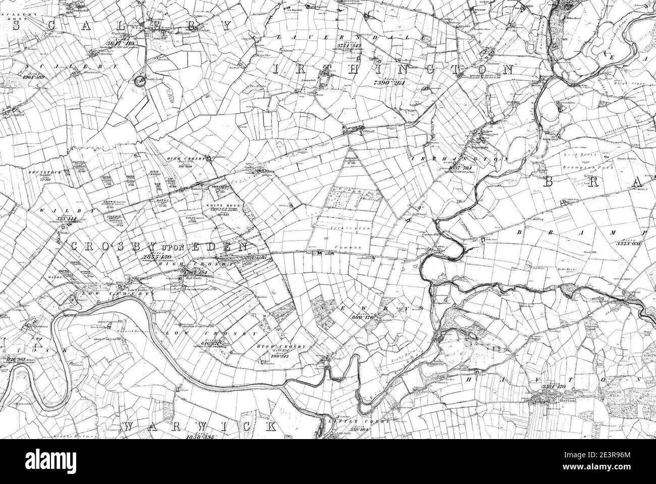 Map of Cumberland Sheet 017, Ordnance Survey, 18671868 Stock Photo Alamy