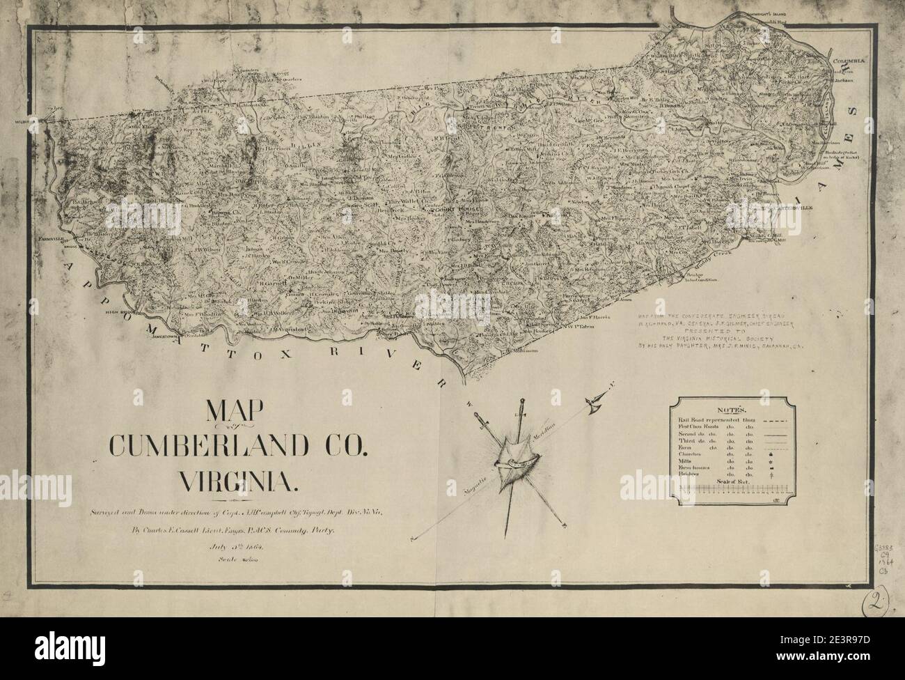 Map of cumberland virginia hires stock photography and images Alamy