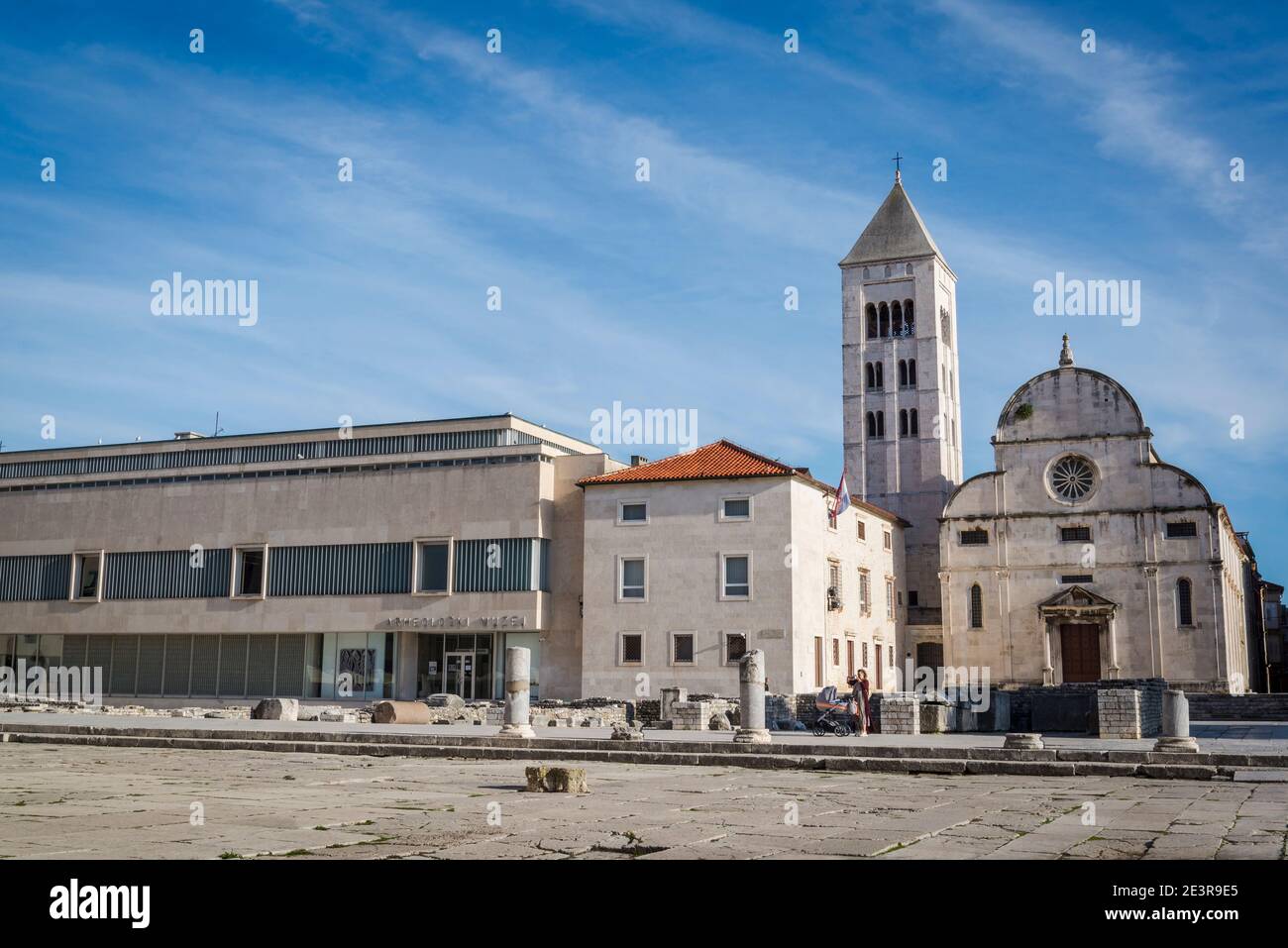 Church of St. Mary and Benedictine monastery and Archaeological museum, Zadar, Dalmatia, Croatia Stock Photo