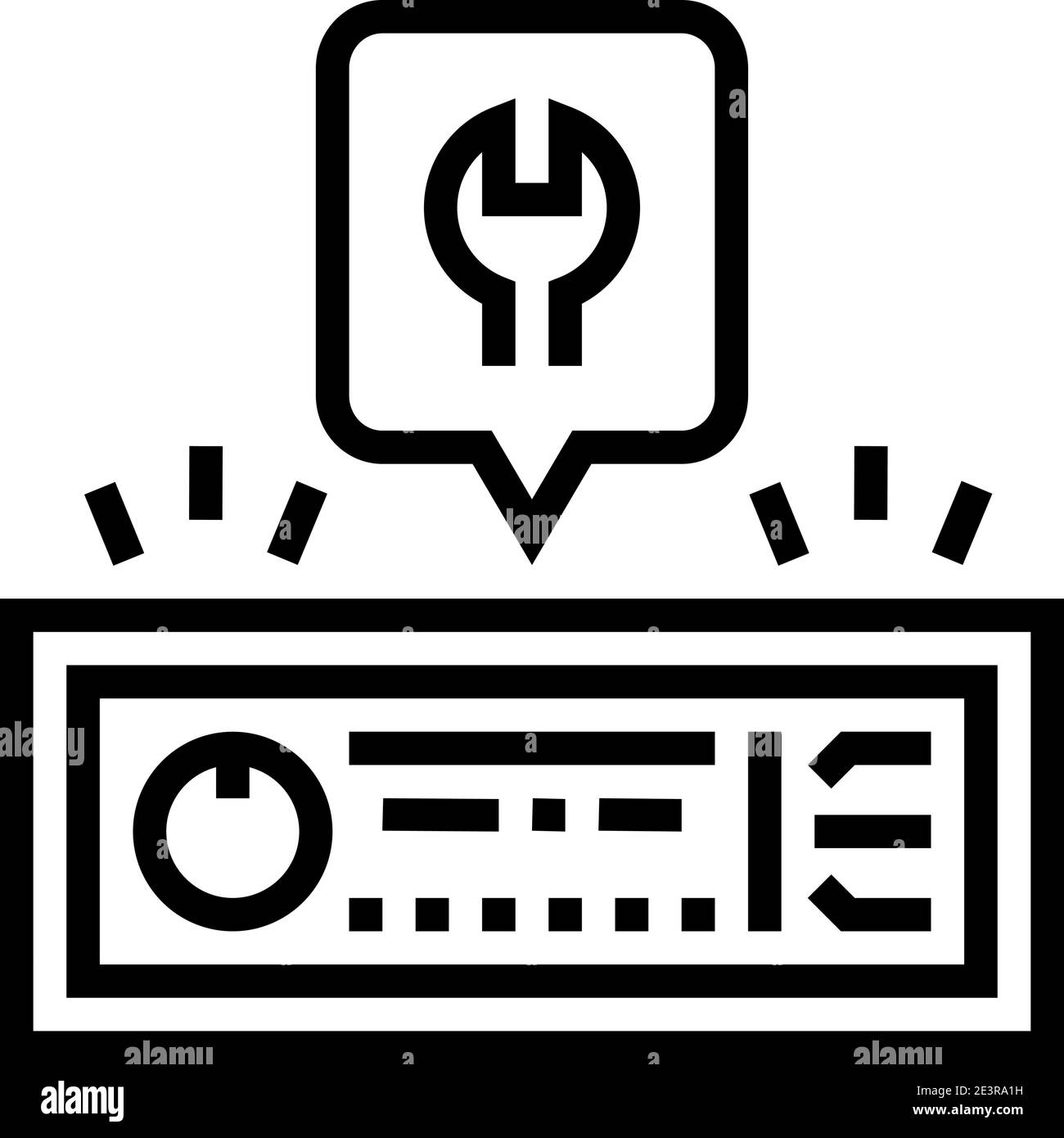 car audio system repair line icon vector illustration Stock Vector