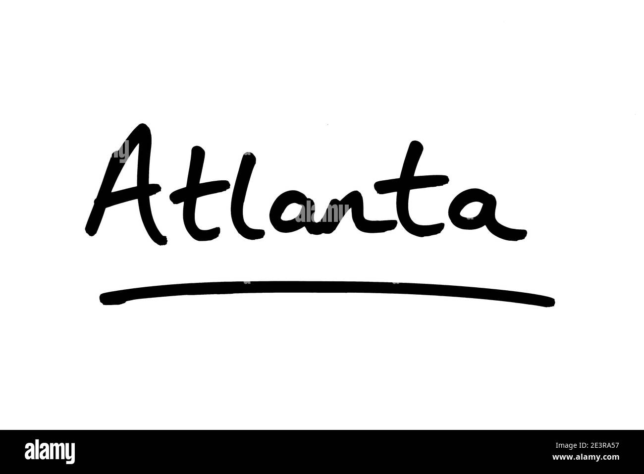 Atlanta - the capital city of the state of Georgia, in the United States of America. Stock Photo