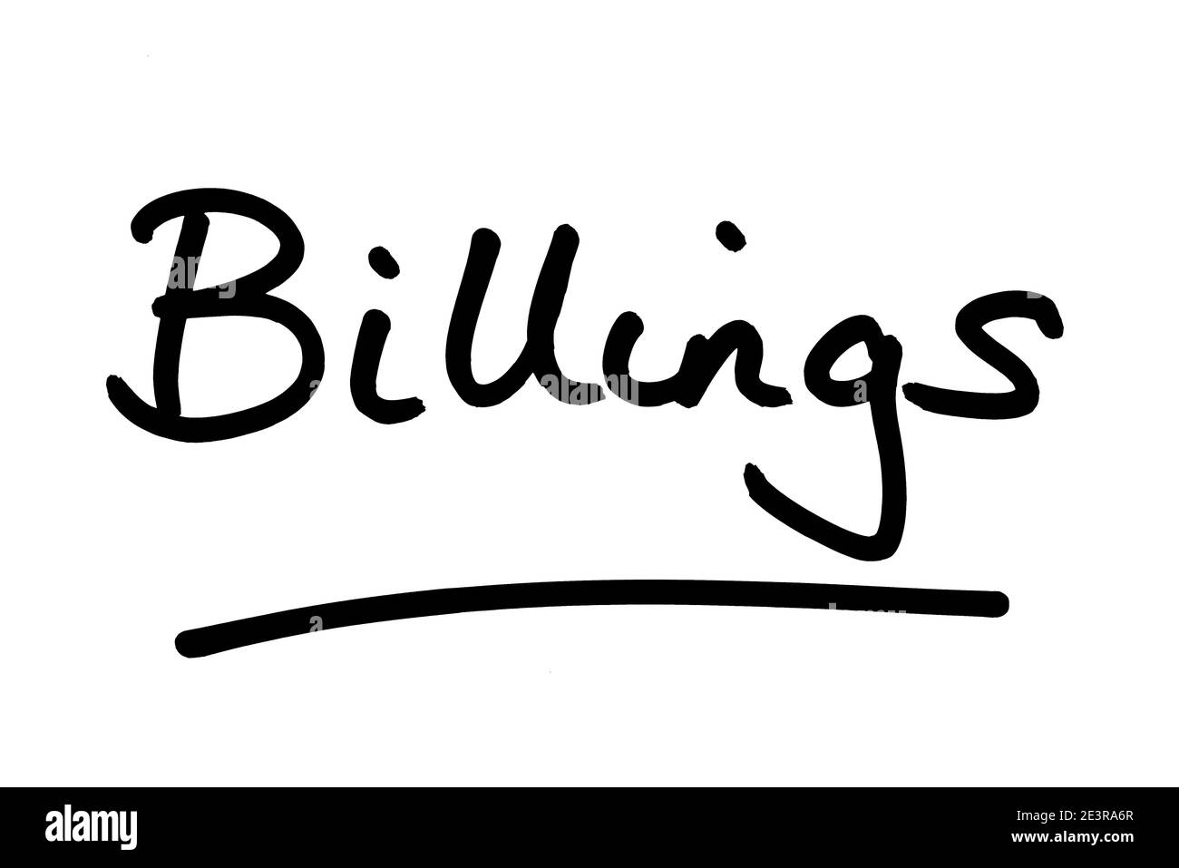 Billings - a city in the state of Montana in the United States of America. Stock Photo