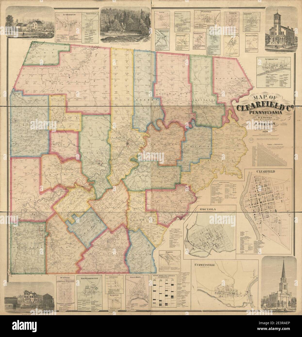 Map of Clearfield Co., Pennsylvania from actual surveys & official