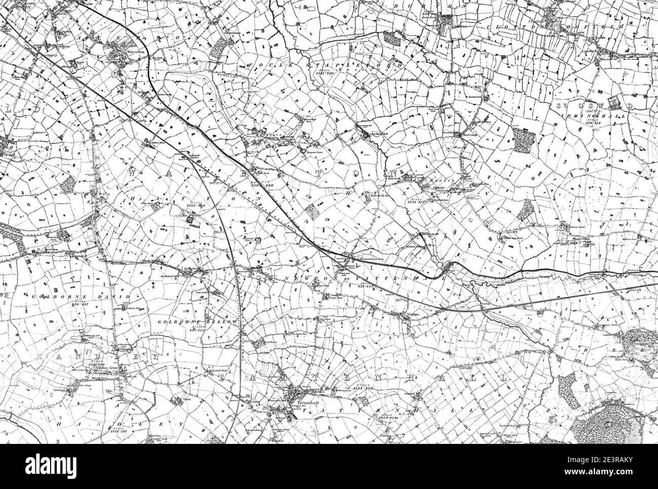 Map of Cheshire Sheet 047, Ordnance Survey, 1881-1882 Stock Photo - Alamy