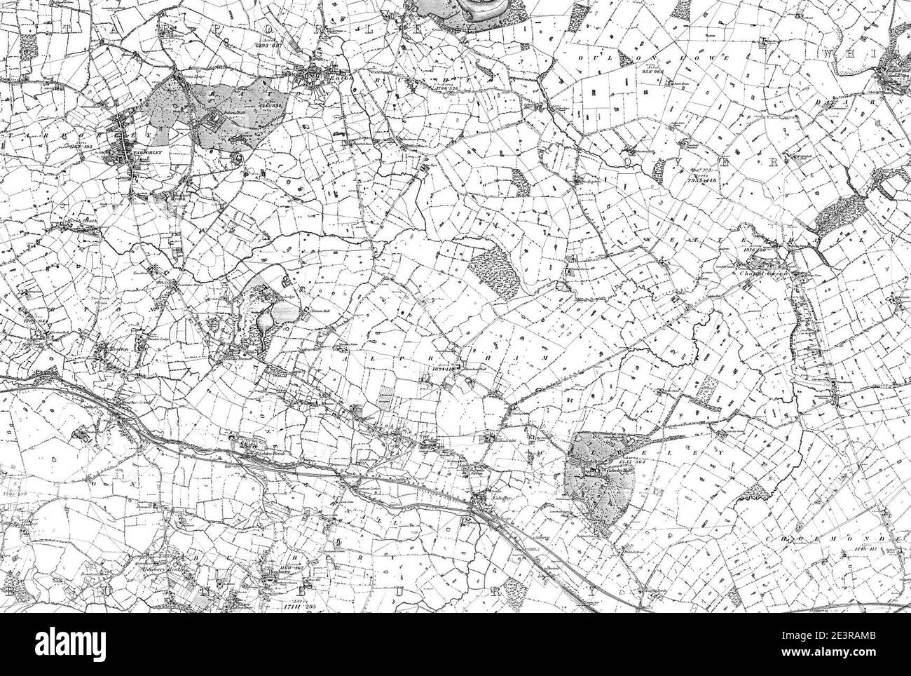 Map of Cheshire Sheet 048, Ordnance Survey, 1881-1882 Stock Photo - Alamy