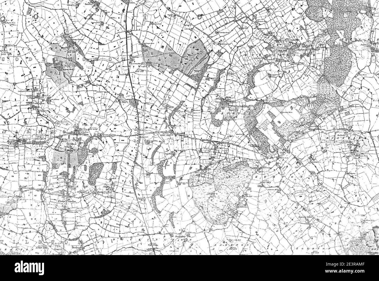 Map of Cheshire Sheet 054, Ordnance Survey, 1881-1882 Stock Photo - Alamy