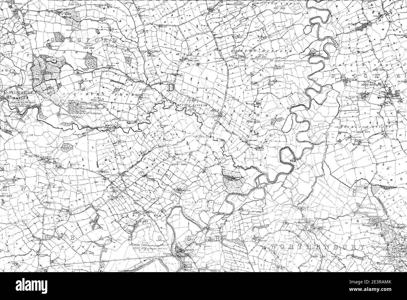 Map of Cheshire Sheet 059, Ordnance Survey, 1881-1882 Stock Photo - Alamy