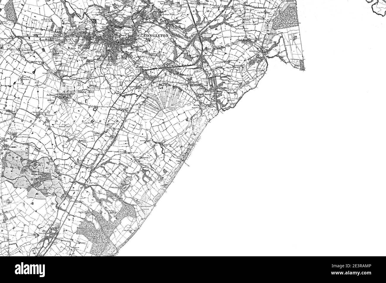 Map of Cheshire Sheet 051, Ordnance Survey, 1881-1882 Stock Photo - Alamy