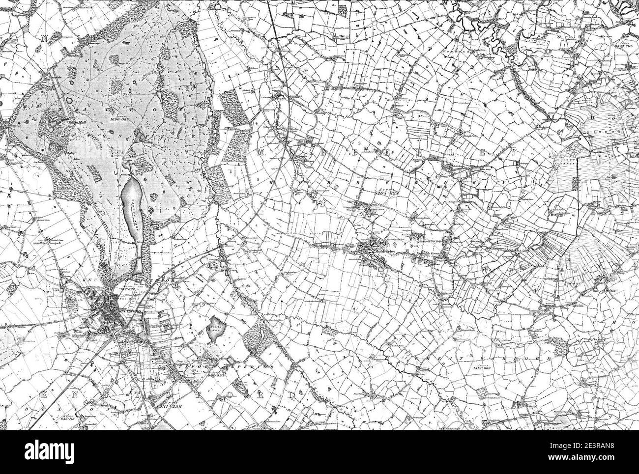 Map of Cheshire Sheet 027, Ordnance Survey, 1881-1882 Stock Photo - Alamy