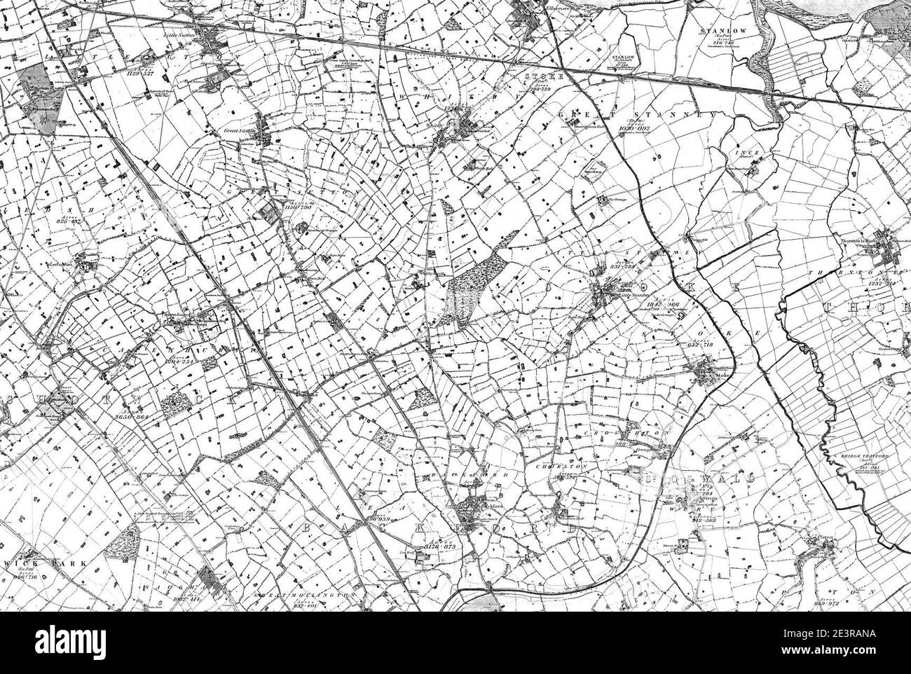 Map of Cheshire Sheet 031, Ordnance Survey, 1881-1882 Stock Photo - Alamy