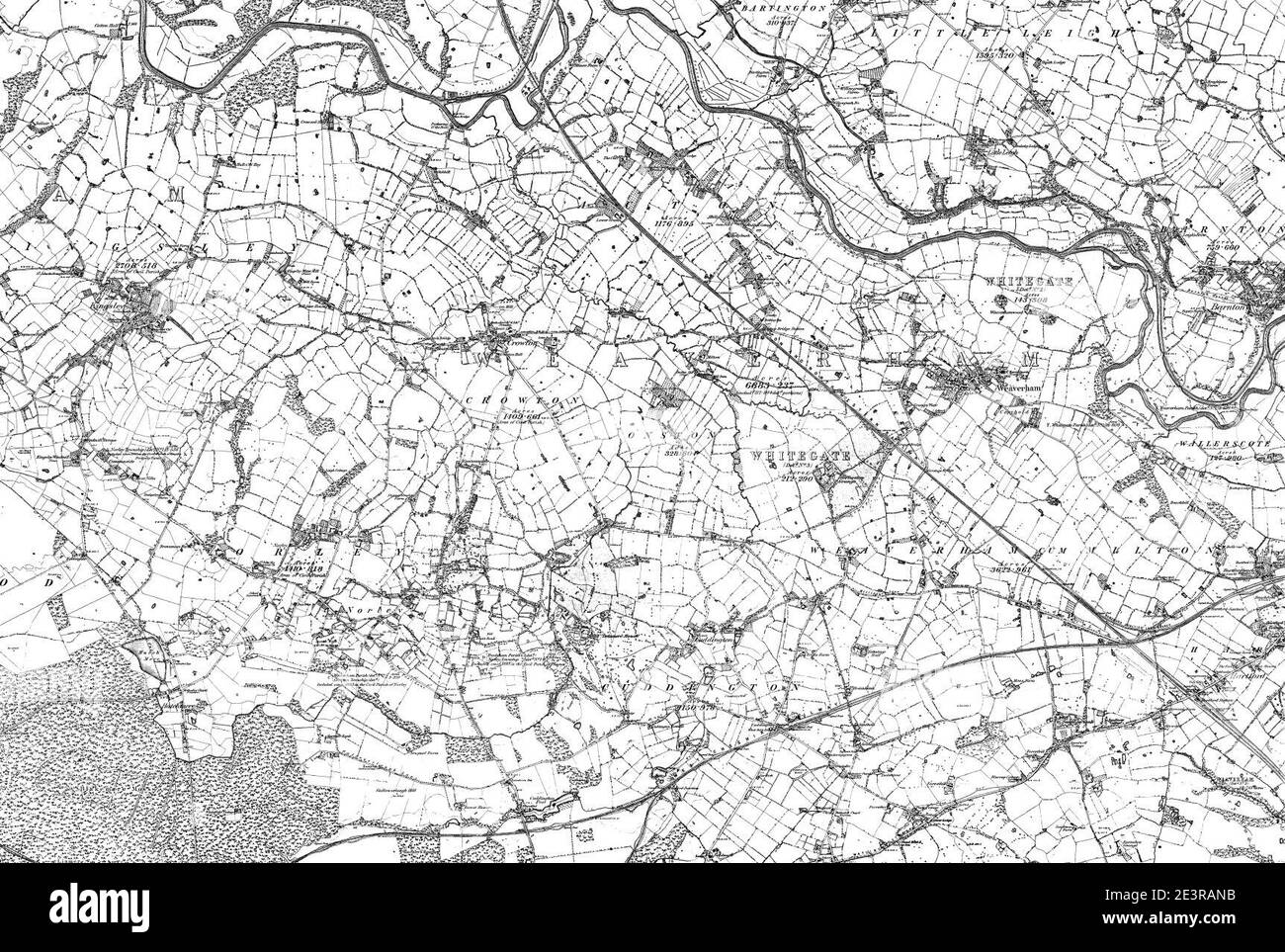 Map of Cheshire Sheet 033, Ordnance Survey, 1881-1882 Stock Photo - Alamy