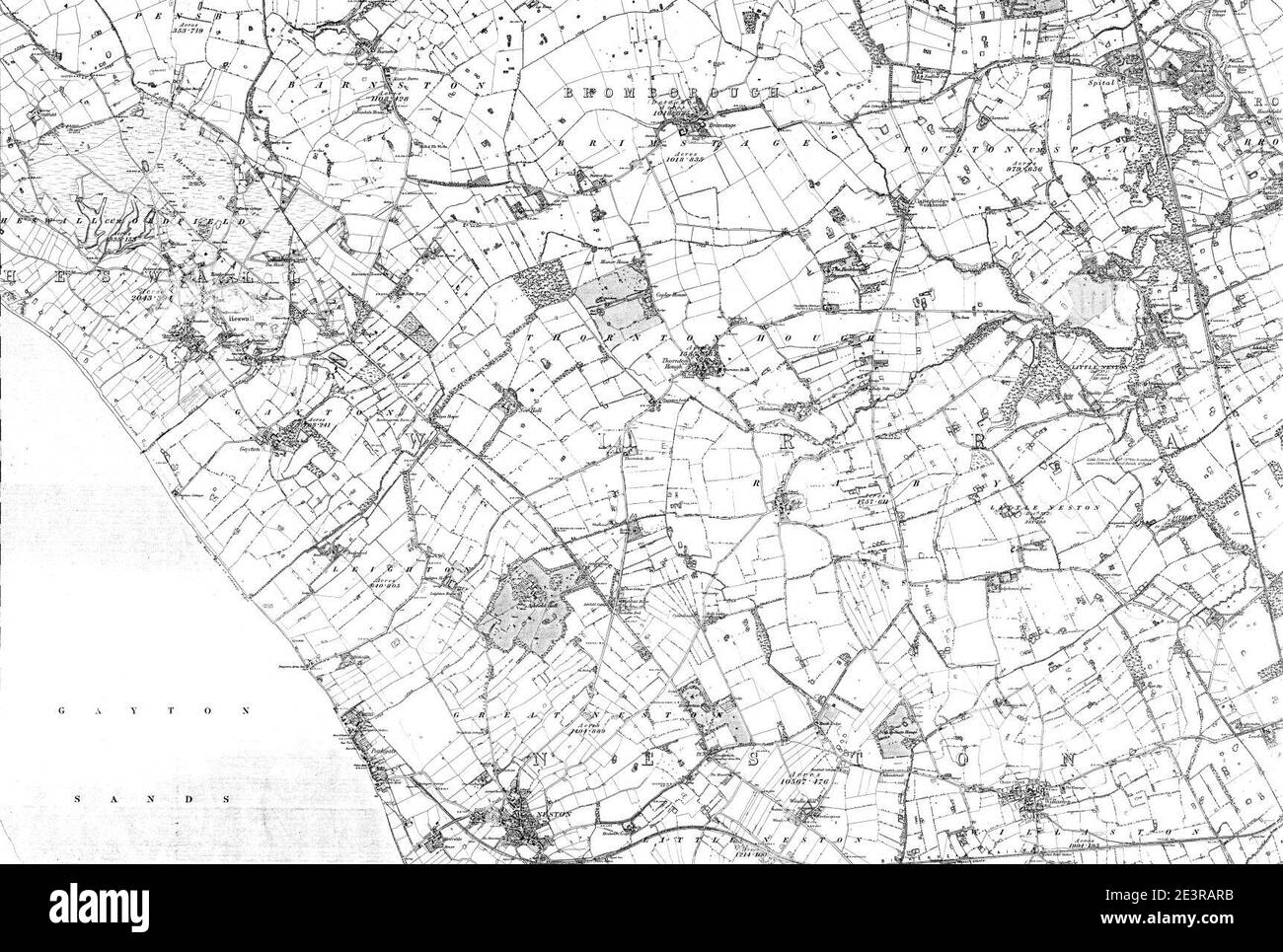 Map of Cheshire Sheet 022, Ordnance Survey, 1881-1882 Stock Photo - Alamy