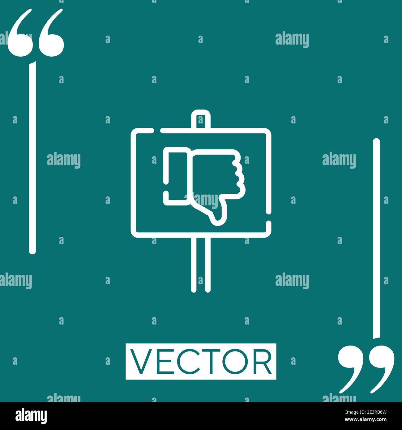 protest vector icon Linear icon. Editable stroked line Stock Vector