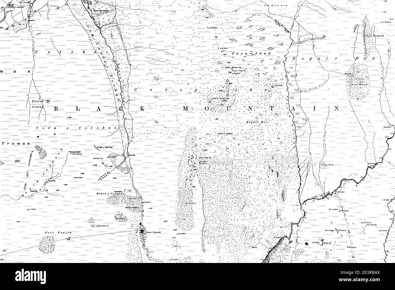 Map of Carmarthenshire OS Map name 043NW, Ordnance Survey, 18881898