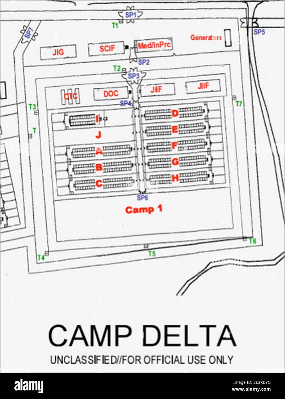 Map of camp delta from ''Camp Delta Standard Operating Procedure