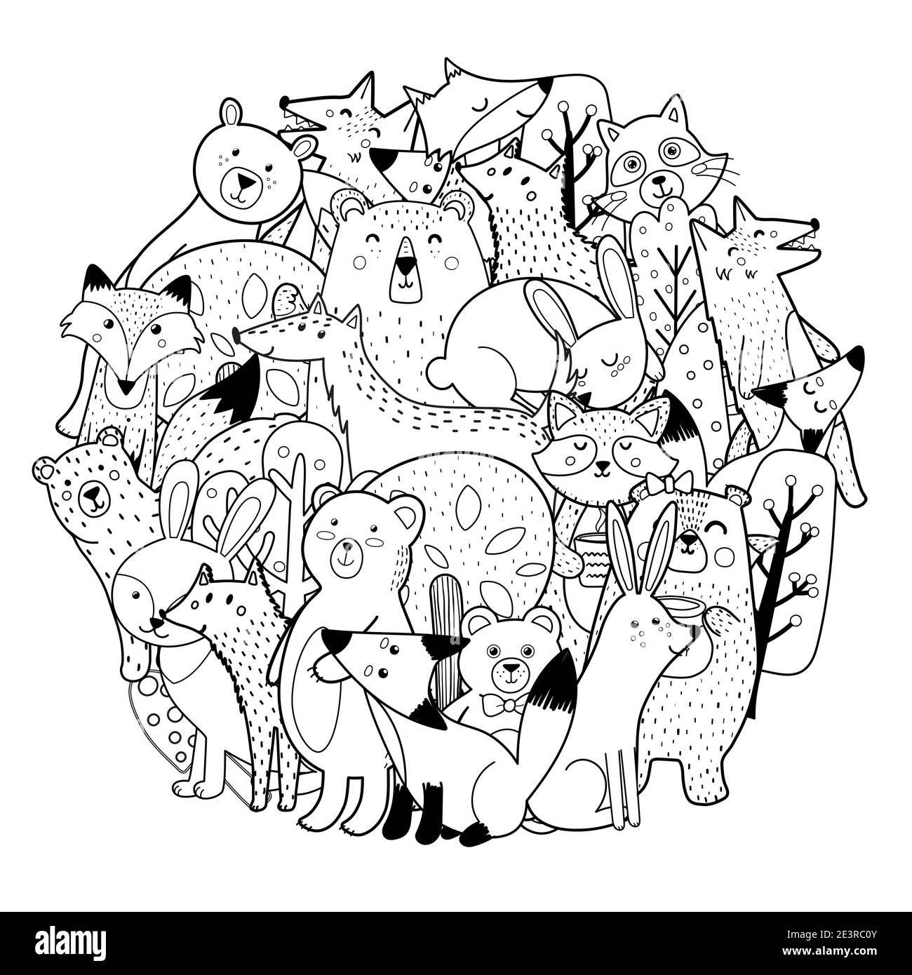 860 Collections Coloring Pages Woodland Animals  Free