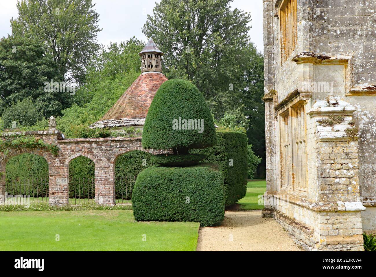 DORCHESTER, DORSET, UK AUGUST 21ST 2020 An example of topiary stands