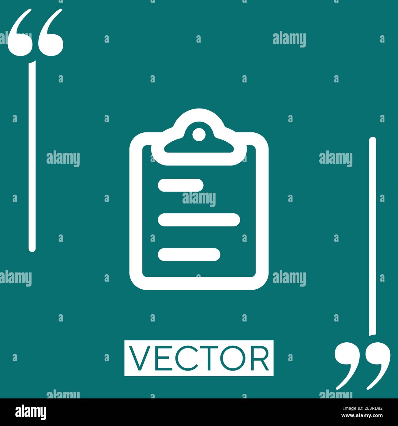 clipboard outline vector icon Linear icon. Editable stroke line Stock Vector