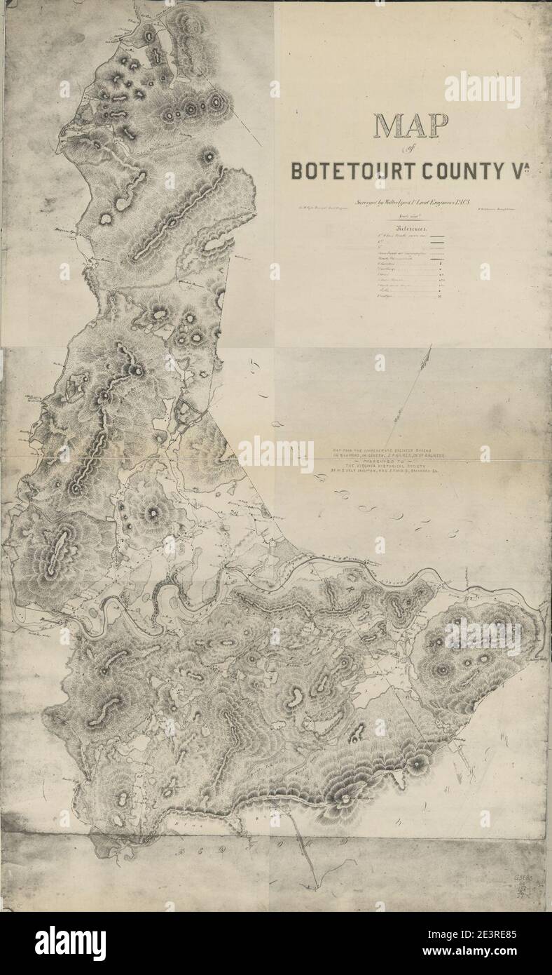 Map of Botetourt County, Va Stock Photo Alamy