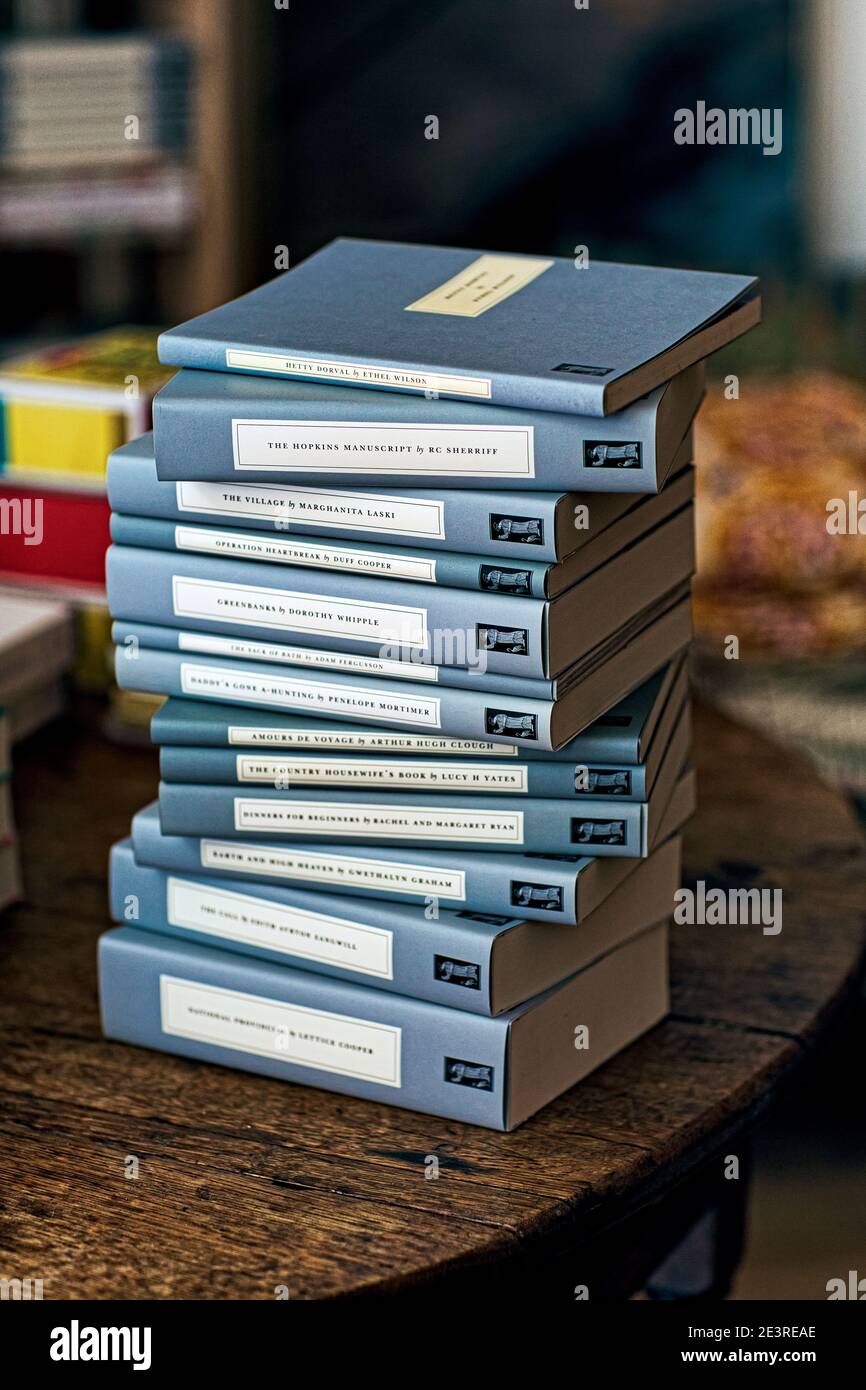 A stuck of books on the table Stock Photo