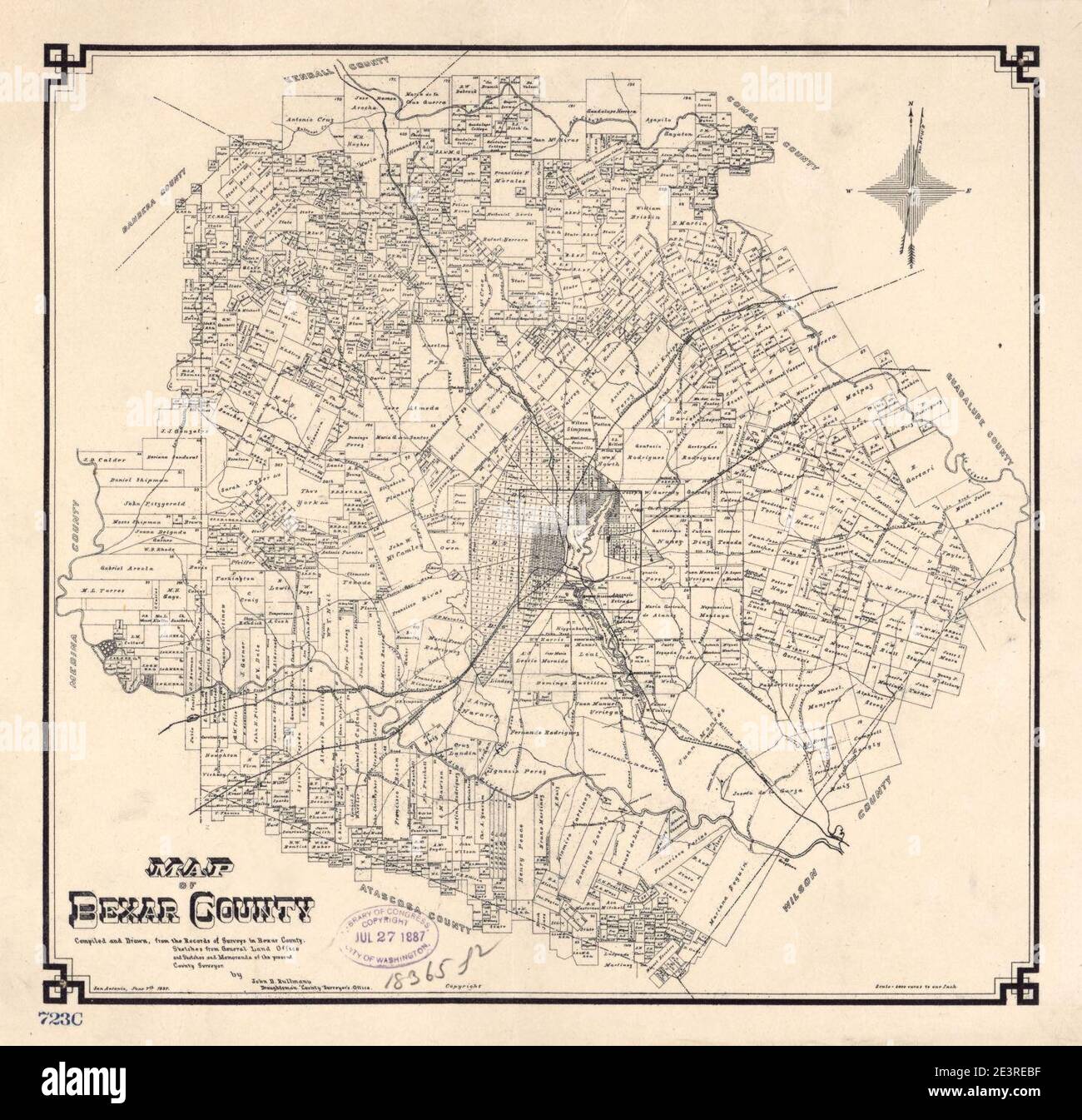 Map of Bexar County Stock Photo - Alamy