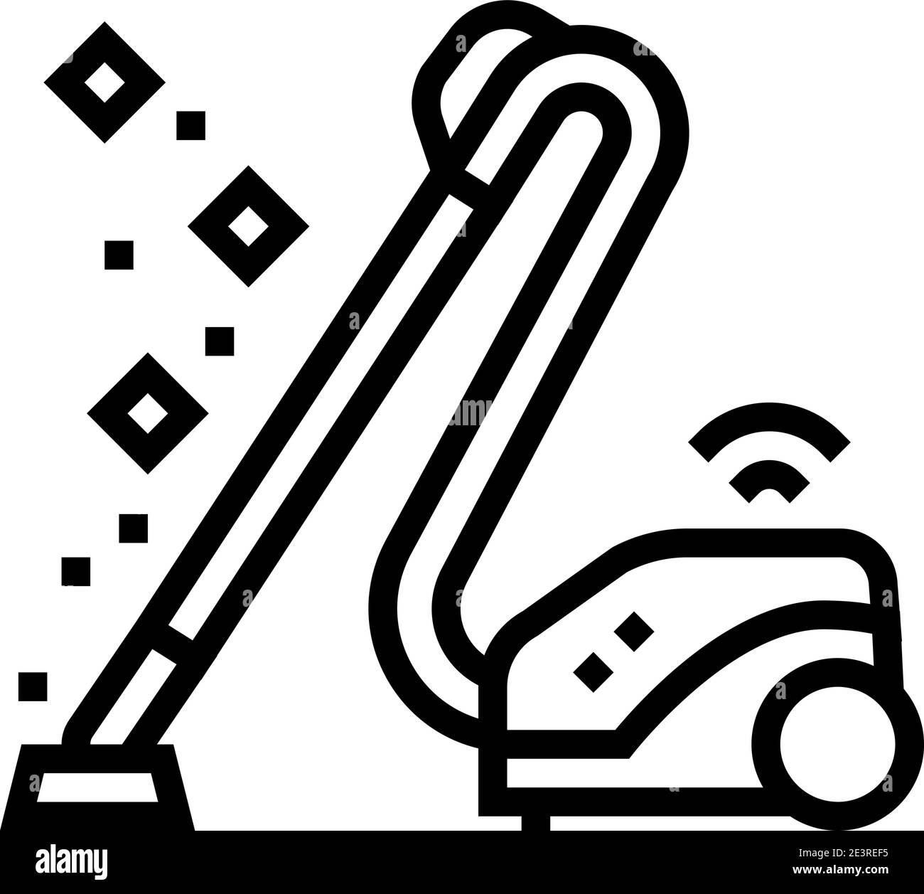 vacuum cleaner line icon vector illustration Stock Vector Image & Art ...