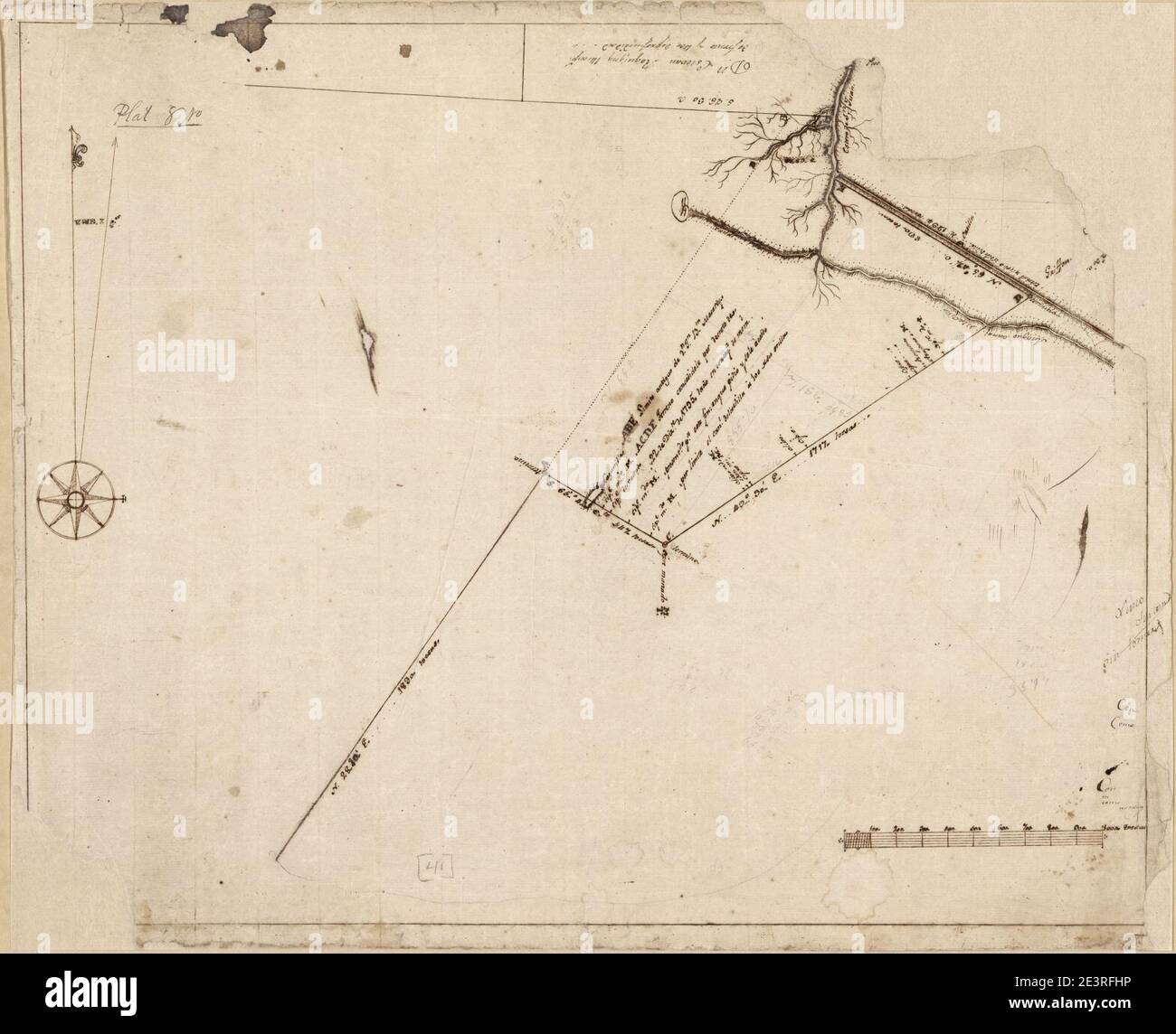 Map of a portion of Bayou St. John, New Orleans Stock Photo Alamy