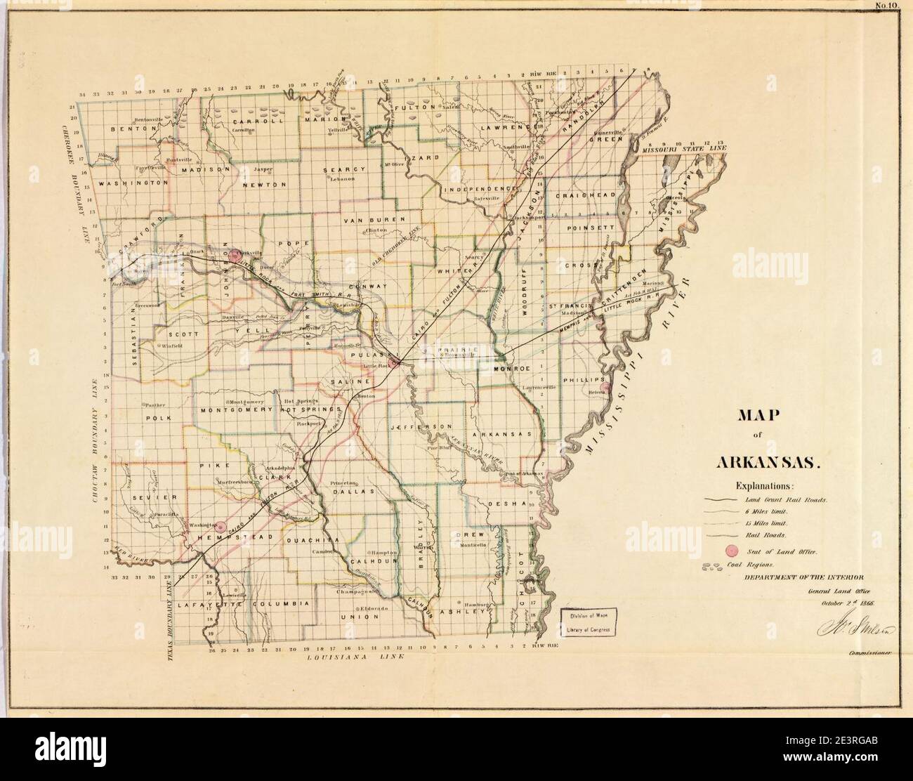 Map of Arkansas Stock Photo Alamy