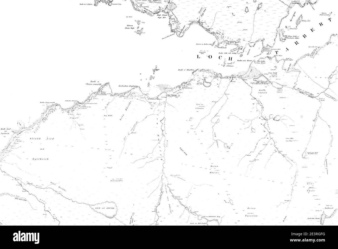 Map of Argyllshire Sheet 177, Ordnance Survey, 1868-1883. Stock Photo