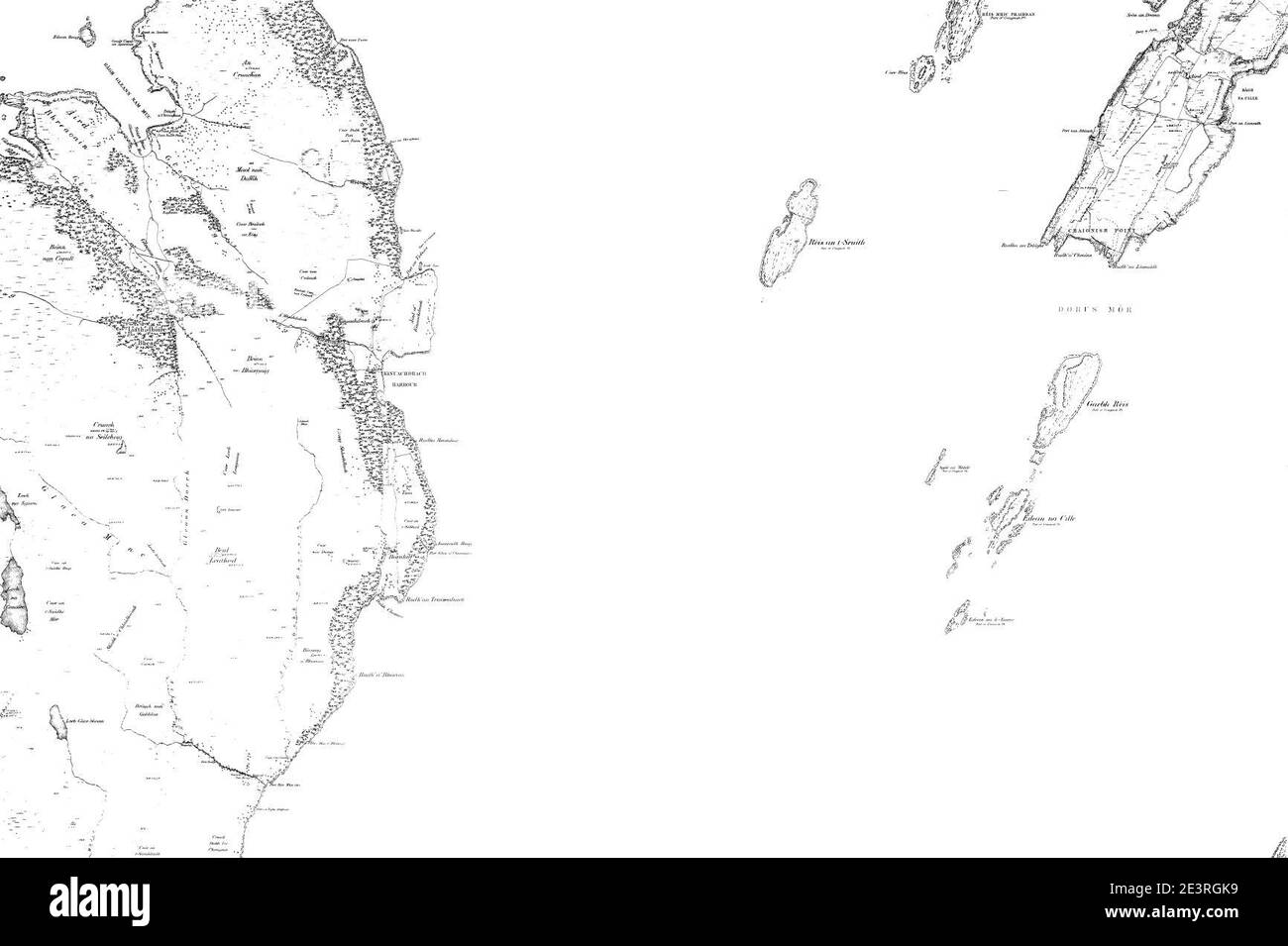 Map of Argyllshire Sheet 148, Ordnance Survey, 1868-1883 Stock Photo ...