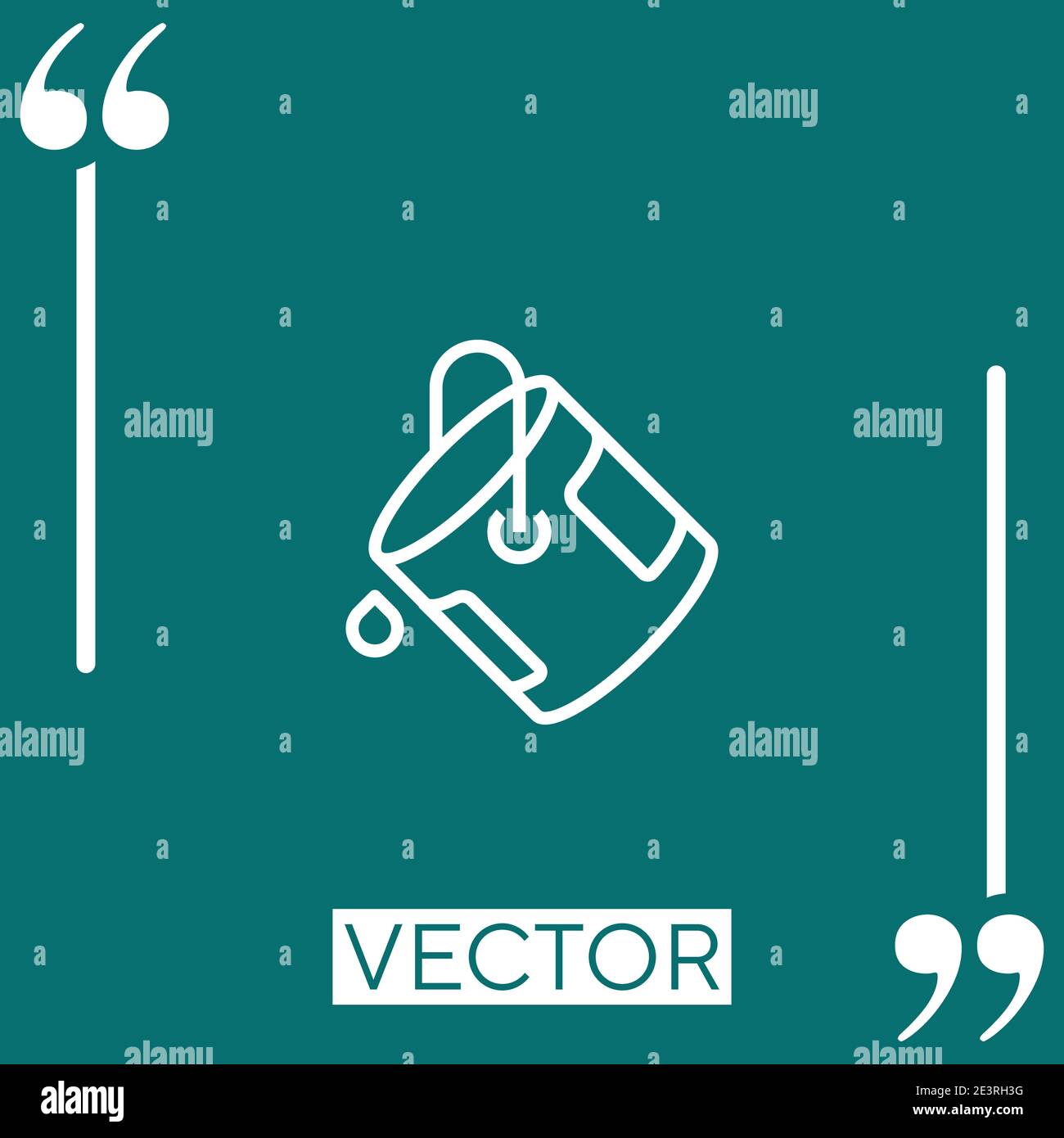 bucket vector icon Linear icon. Editable stroke line Stock Vector