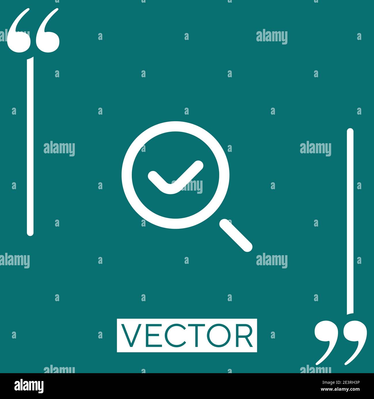 check vector icon Linear icon. Editable stroked line Stock Vector