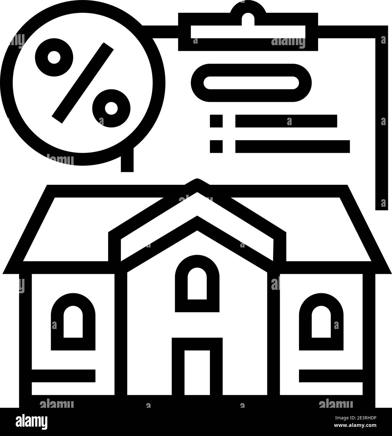mortgage for buy house line icon vector illustration Stock Vector Image ...