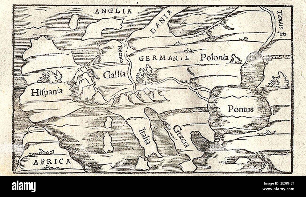 Map of Ancient Europe (1567 Stock Photo Alamy