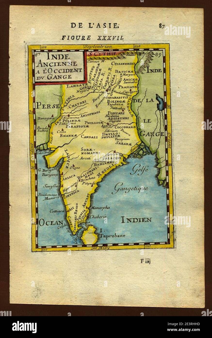 Map of ancient India, 1683 Stock Photo Alamy