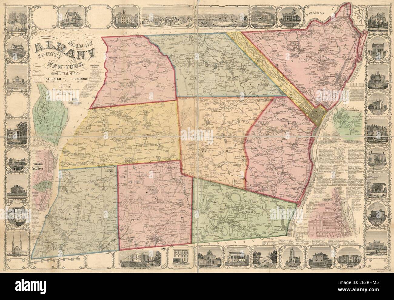 Map of Albany County, New York - from actual surveys