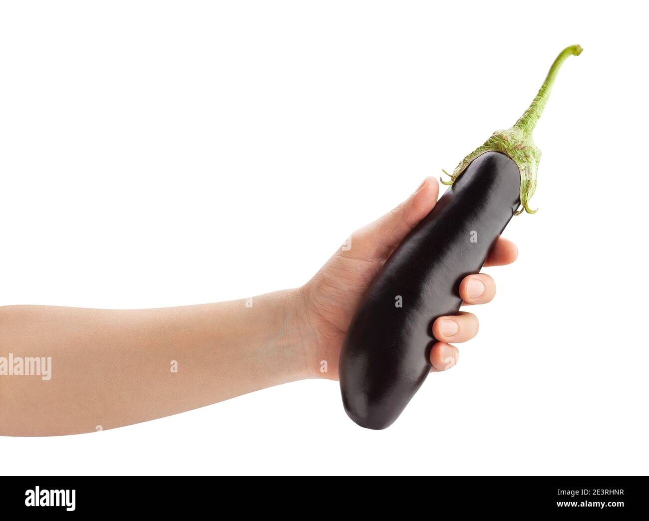 Hand holding eggplant hires stock photography and images Alamy